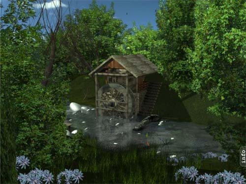 AD Water Mill - Animated Desktop Wallpaper Main Window - EleFun Multimedia 