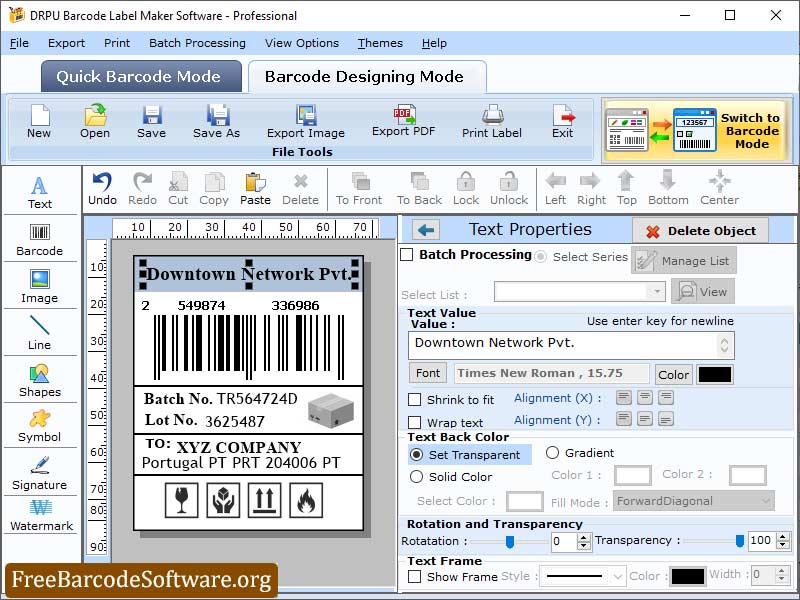 free barcode image. Free Barcode Software