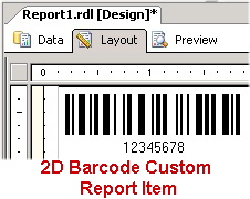 2D Barcode Custom Report Item