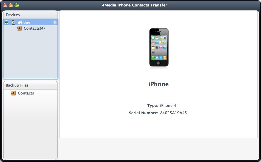 4Media iPhone Contacts Transfer for Mac
