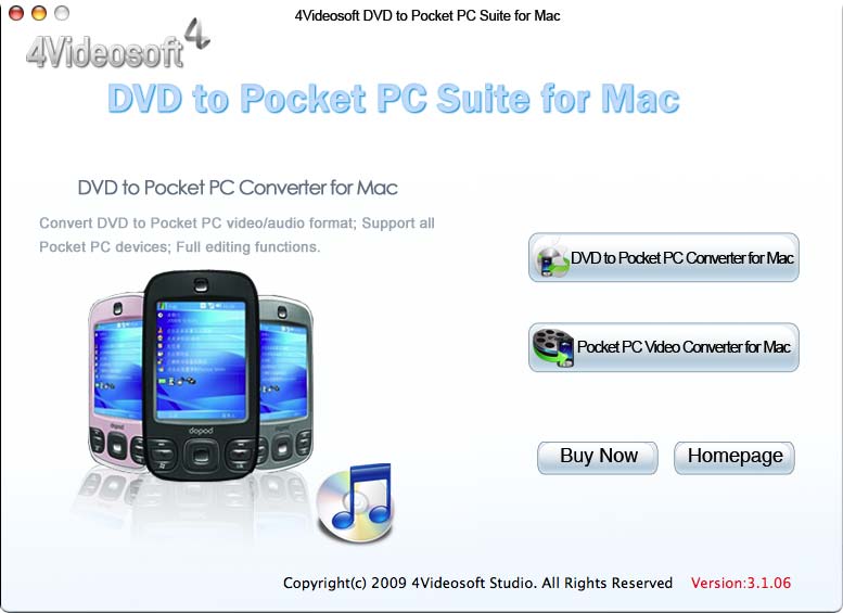 4Videosoft DVD to Pocket PC for Mac