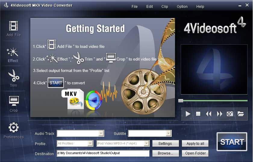 4Videosoft MKV Video Convertisseur