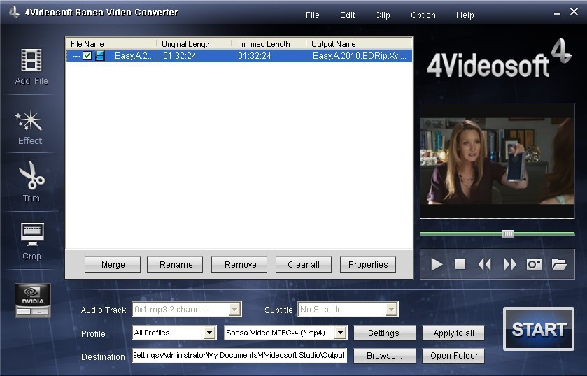 4Videosoft Sansa Video Converter