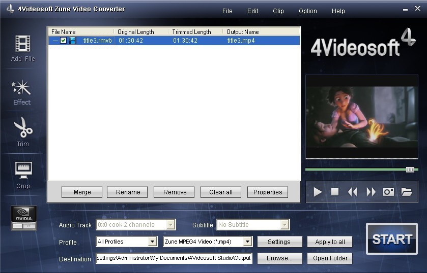 4Videosoft Zune Video Converter