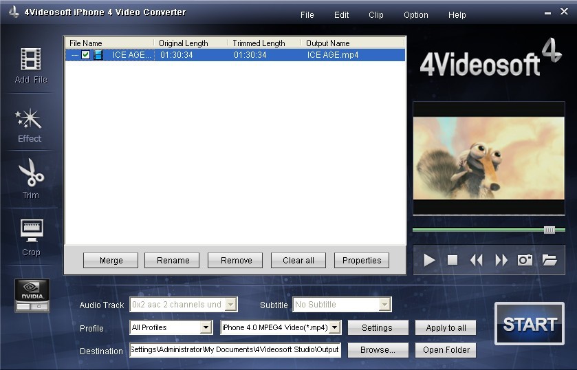 4Videosoft iPhone 4 Video Converter