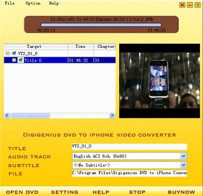 Digigenius DVD to iPhone Converter