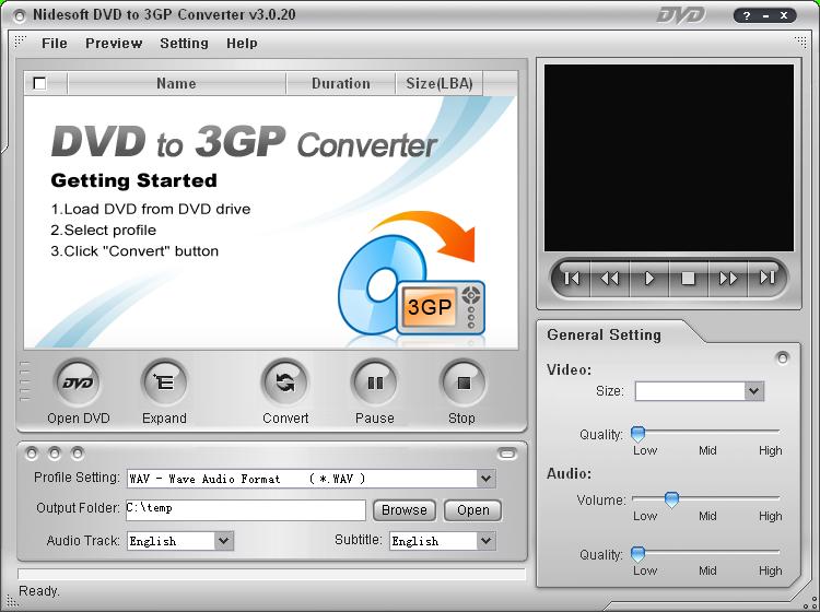 Nidesoft DVD to 3GP Converter