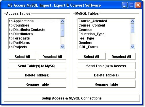 MS Access MySQL Import, Export & Convert Software