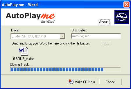AutoPlay me for Word