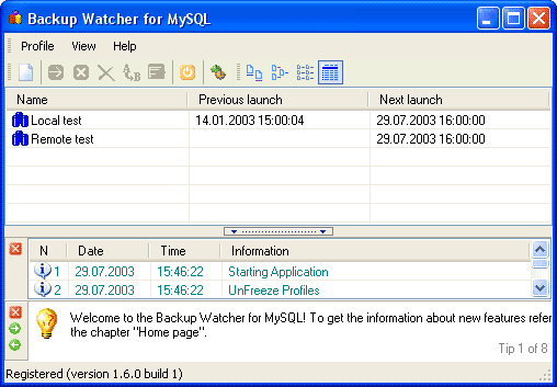 Backup Watcher for MySQL