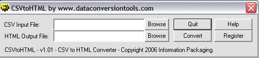 DataConversionTools.com CSVtoHTML Converter