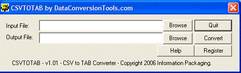 DataConversionTools.com CSVtoTAB Converter