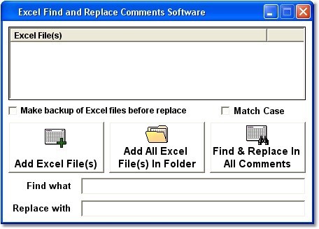 Excel Find and Replace Comments Software