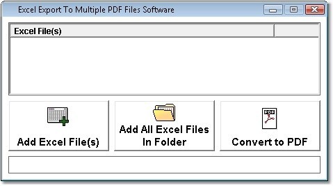 Excel Export To Multiple PDF Files Software