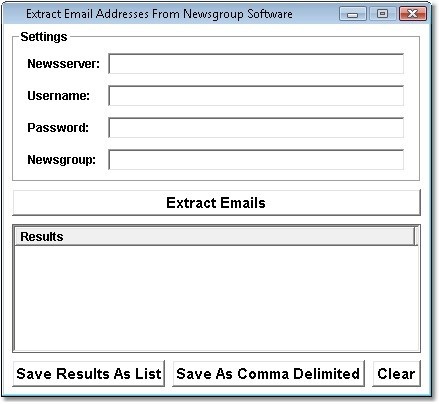 Extract Email Addresses From Newsgroup Software