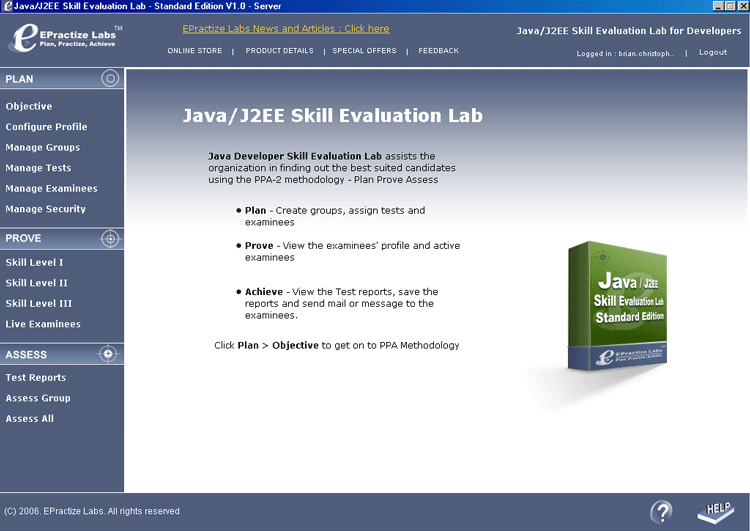 Java/J2EE Skill Evaluation Lab