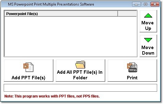MS Powerpoint Print Multiple Presentations Software