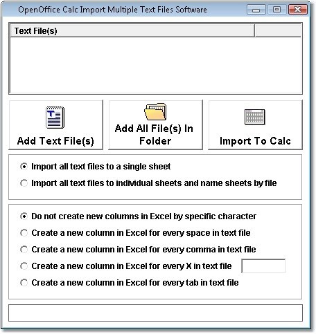 OpenOffice Calc Import Multiple Text Files Software