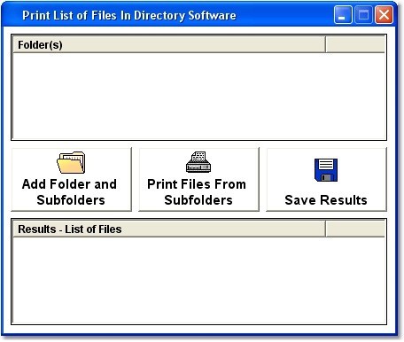Print List of Files In Directory Software