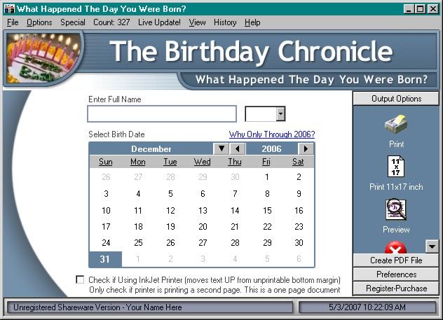 The Birthday Chronicle