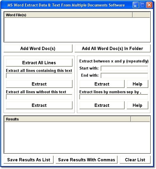 MS Word Extract Data & Text In Multiple Documents Software