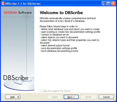 DBScribe for SQL Server