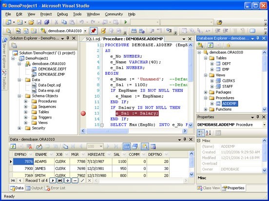OraDeveloper Tools for VS .NET 2003