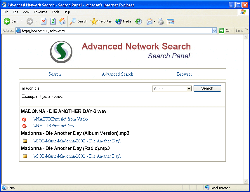 Advanced Network Search