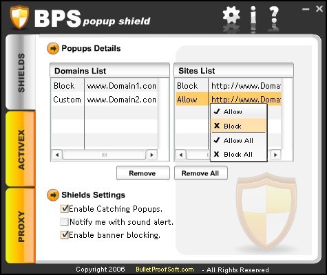 BPS Popup Shield