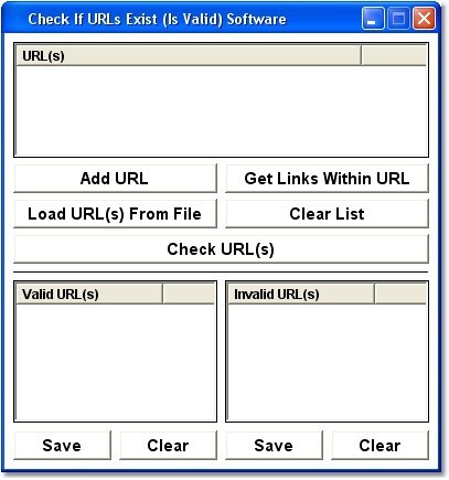 Check If URLs Exist (Is Valid) Software