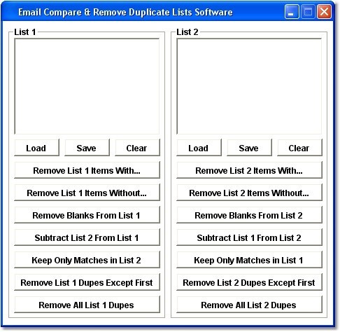 Email Compare & Remove Duplicate Lists Software