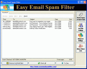 Easy Email Spam Filter