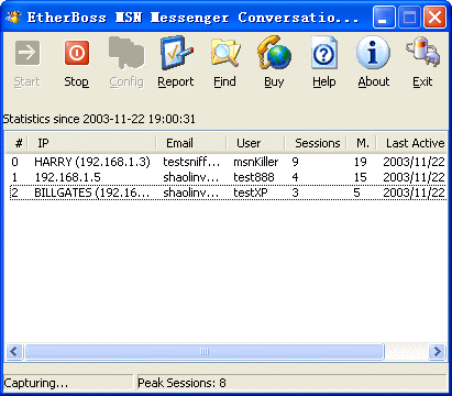EtherBoss MSN Monitor & Sniffer