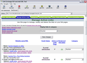 Link Exchange SEO and Add URL tool