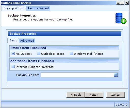 Outlook Email Backup