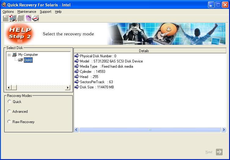 A Data Recovery Software - QR for Sun Solaris INTEL