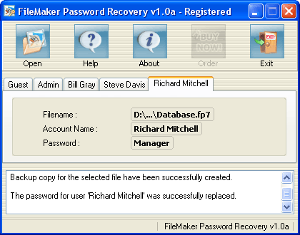 FileMaker Password Recovery
