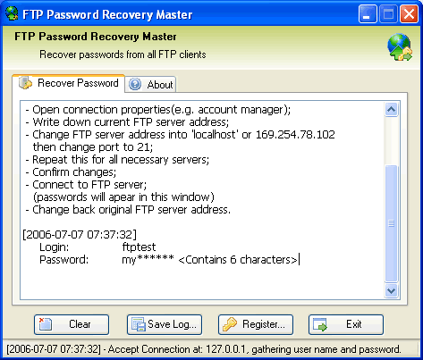 FTP Password Recovery Master