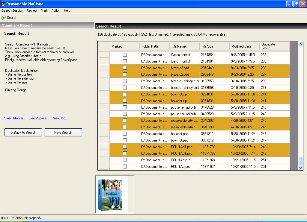 NoClone Home - Find Duplicate Files (Vista compatible)