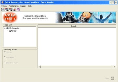 Quick Recovery Novell Netware - A Data Recovery Software