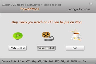 Super DVD to iPod Converter + Video to i