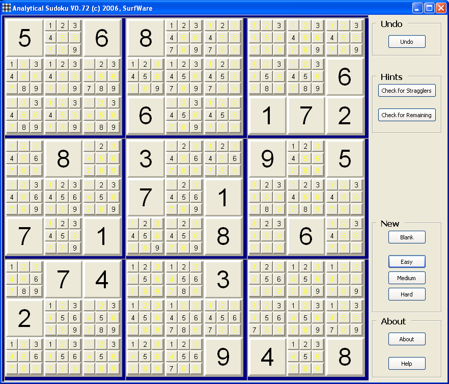Analytical Sudoku