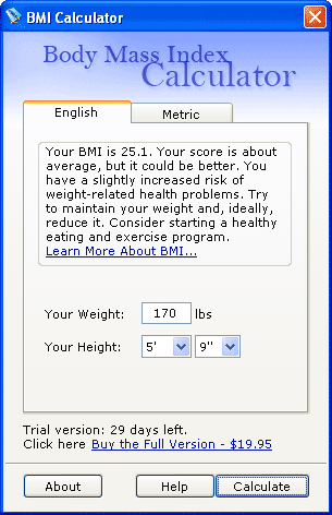 kid body mass index calculator