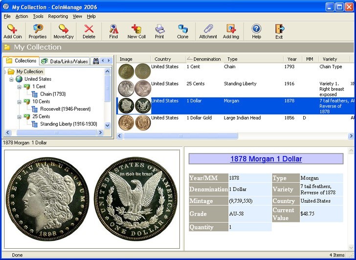 CoinManage Coin Collecting Software