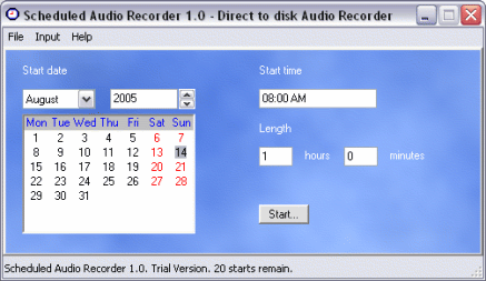 Scheduled Audio Recorder