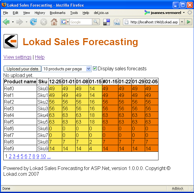 Lokad ASP.Net Sales Forecasting