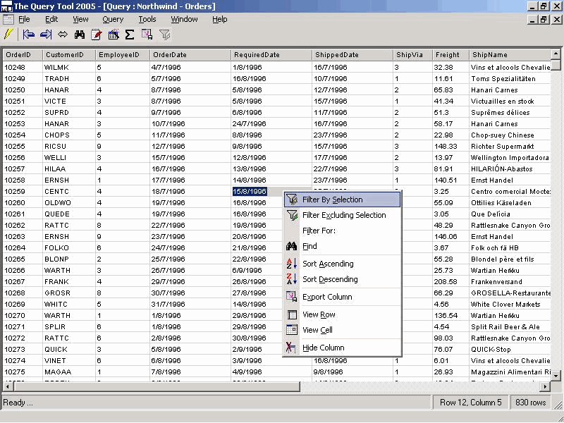 The Query Tool 2005