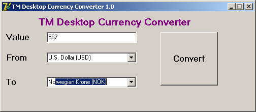 TM Desktop Currency Converter