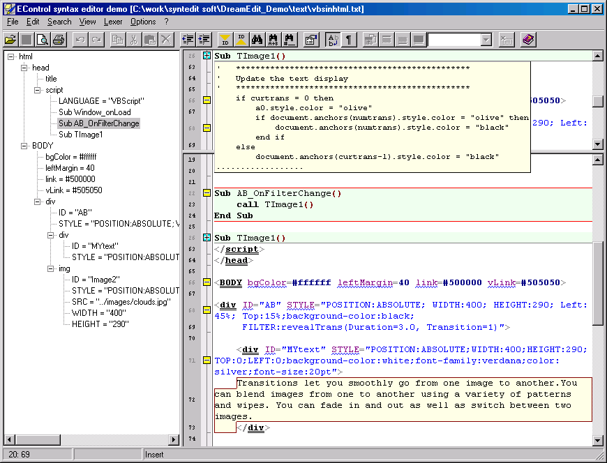 EControl Syntax Editor