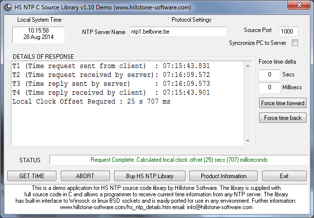 Библиотека исходных кодов. NTP клиент. NTP код. NTP:X. H&S программа.